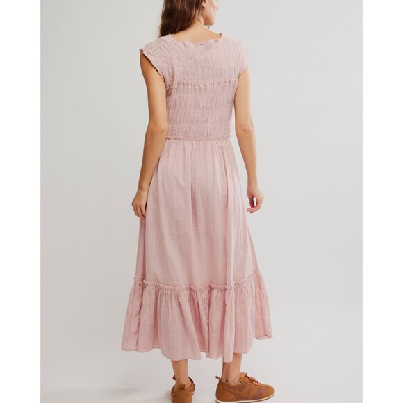 FREE PEOPLE Desert Dazed Midi Dress / Pale Mauve - Picture 3 of 6